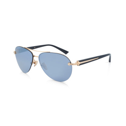 DOMINANCE sunglasses in Mirror [Black] – angled view showing frame thickness