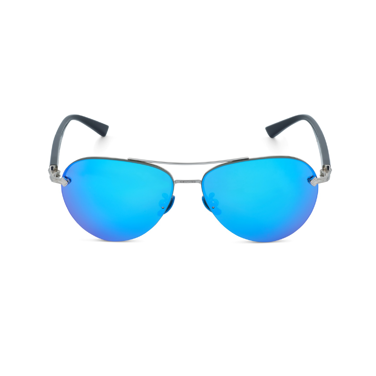 DOMINANCE sunglasses in Mirror [Blue] – front view on white background